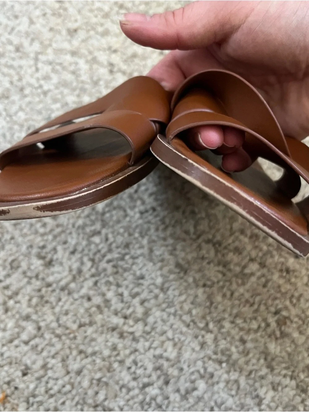 Zara Women’s Brown Flat Sandals Size 35 Summer Vacation Beach - Picture 5 of 5